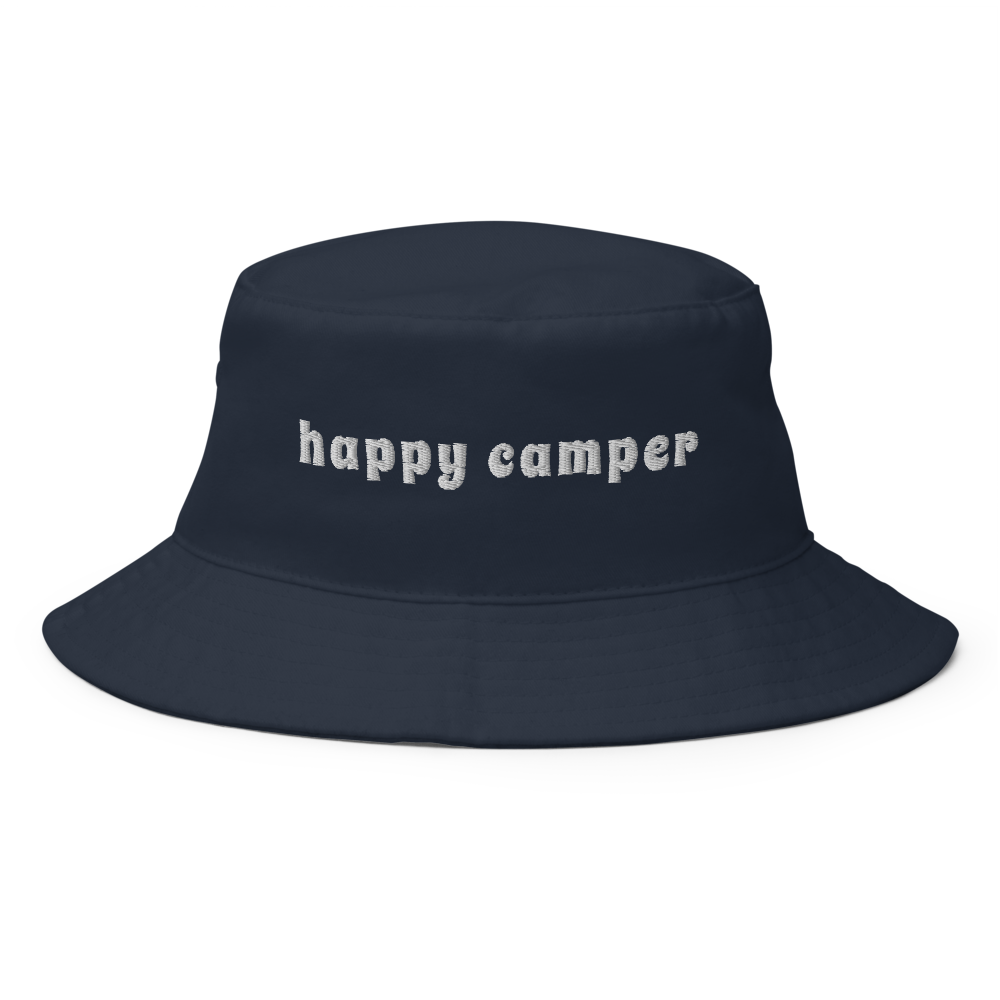 "happy camper" Bucket Hat